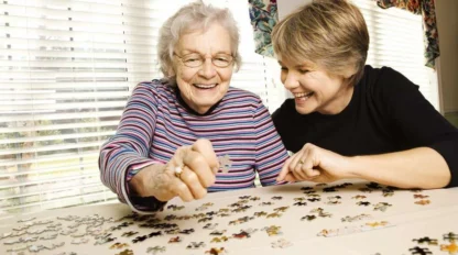 Elderly Woman and Younger Woman